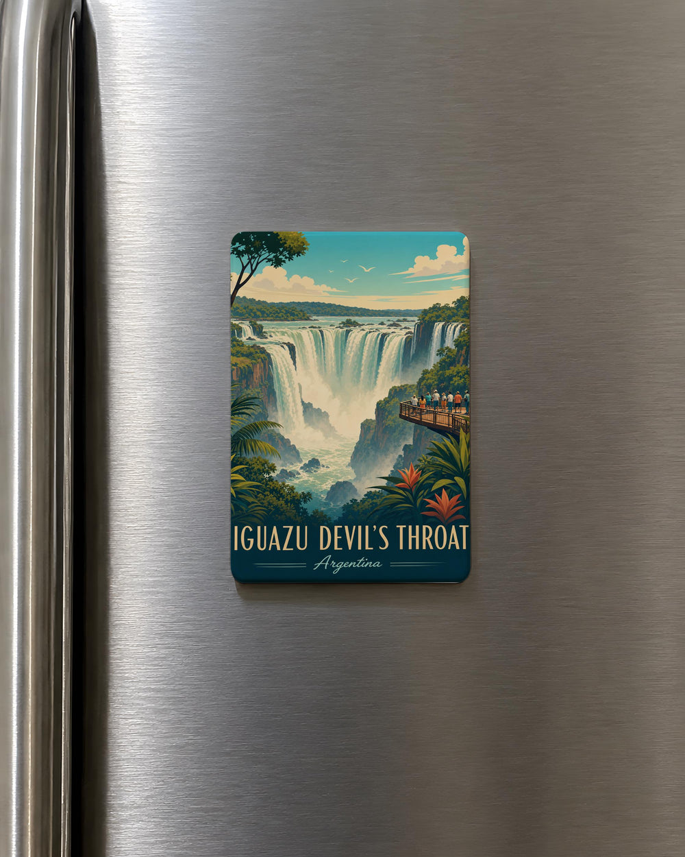 Iguazu Falls Devils Throat Fridge Magnet, Argentina Brazil Waterfall Souvenir, Iguazu National Park Travel Gift