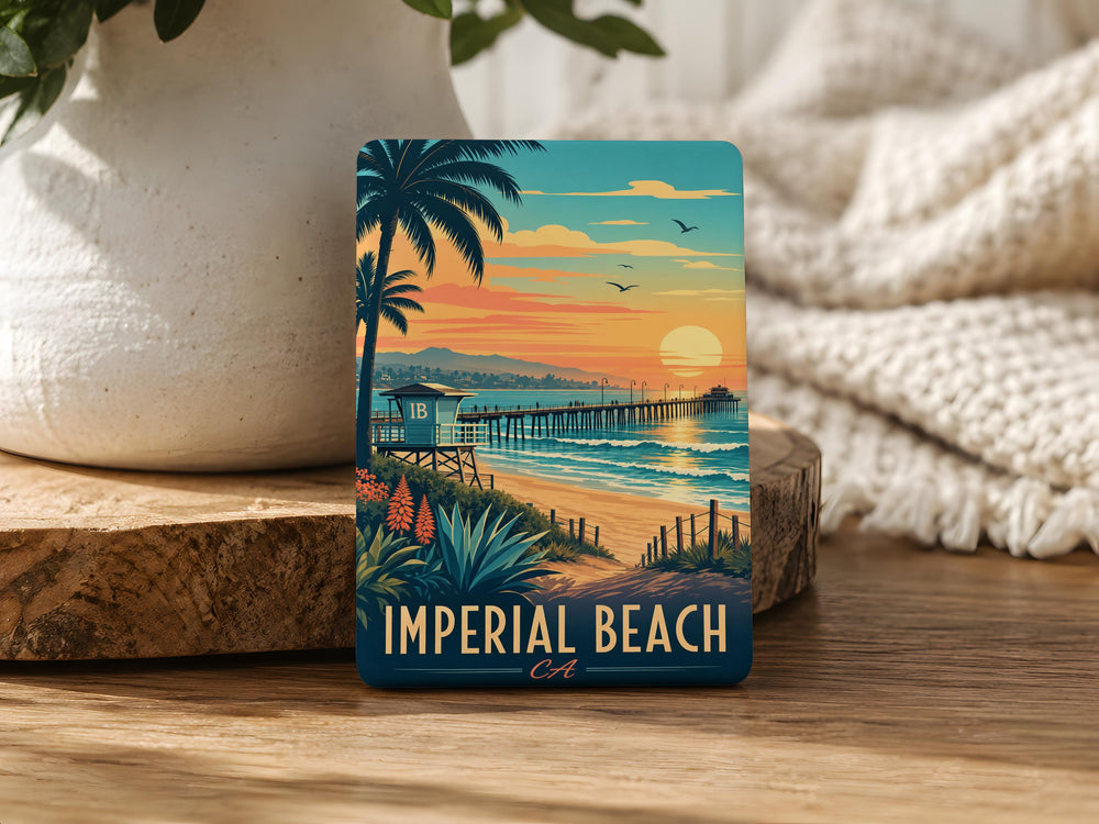 Imperial Beach CA Fridge Magnet, Imperial Beach California Souvenir Magnet, Beach Town Travel Gift, Coastal Keepsake Magnet