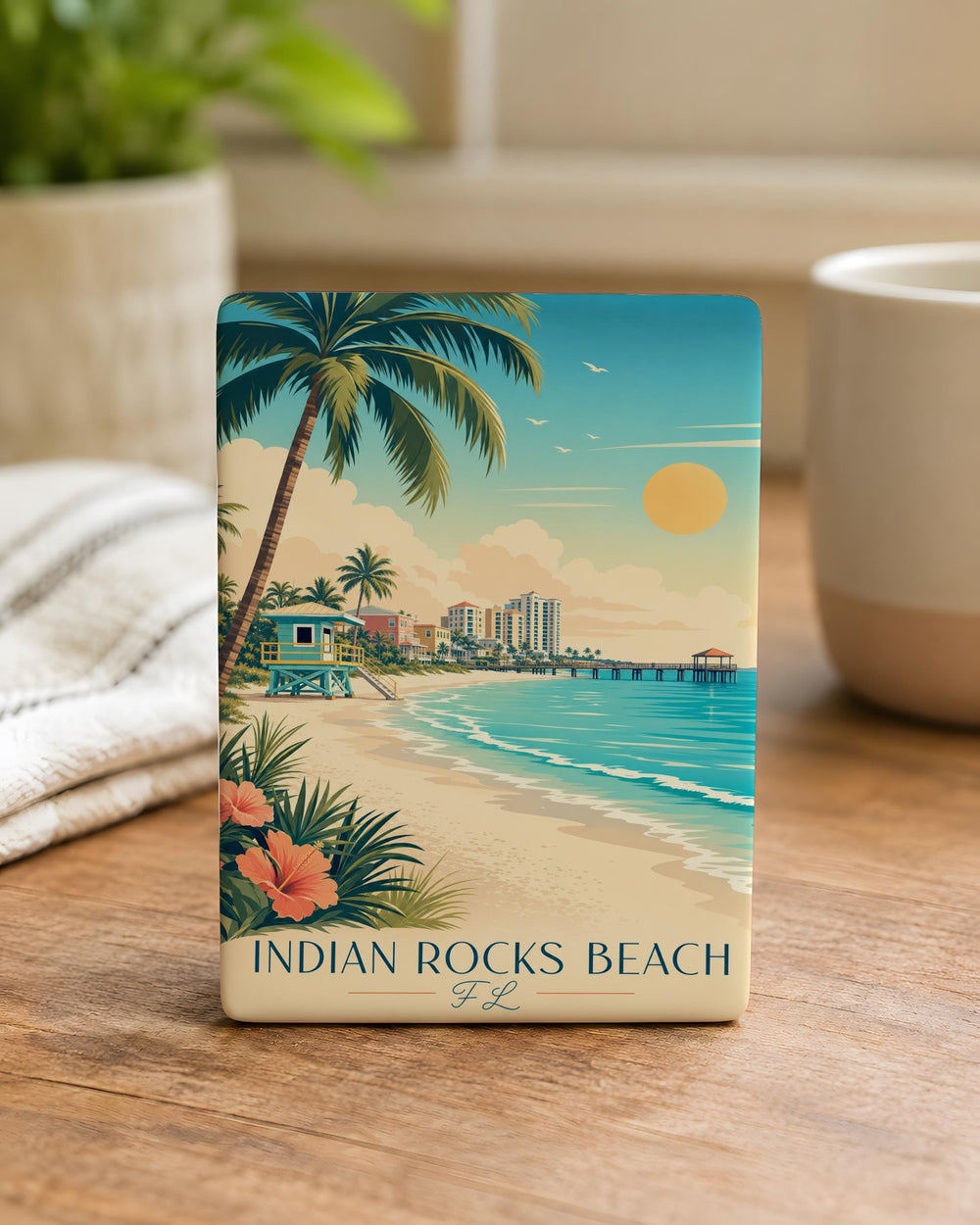Indian Rocks Beach Florida Fridge Magnet, Indian Rocks Beach FL Souvenir Magnet, Coastal Beach Town Travel Gift