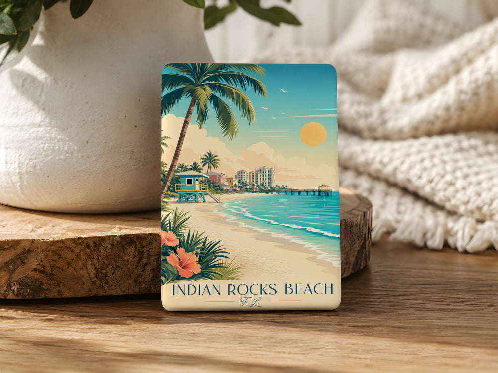 Indian Rocks Beach Florida Fridge Magnet, Indian Rocks Beach FL Souvenir Magnet, Coastal Beach Town Travel Gift