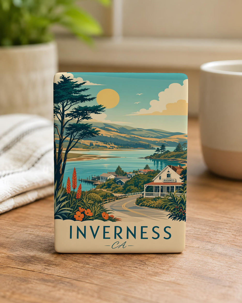 Inverness CA Fridge Magnet, Inverness California Souvenir, Point Reyes National Seashore Travel Keepsake Magnet
