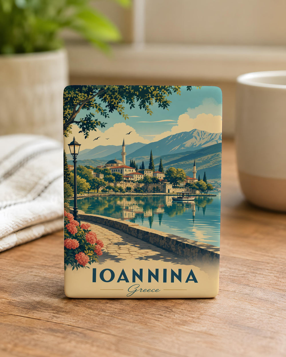 Ioannina Greece Fridge Magnet, Ioannina Travel Souvenir Magnet, Greece City Landmark Refrigerator Magnet, Greek Gift