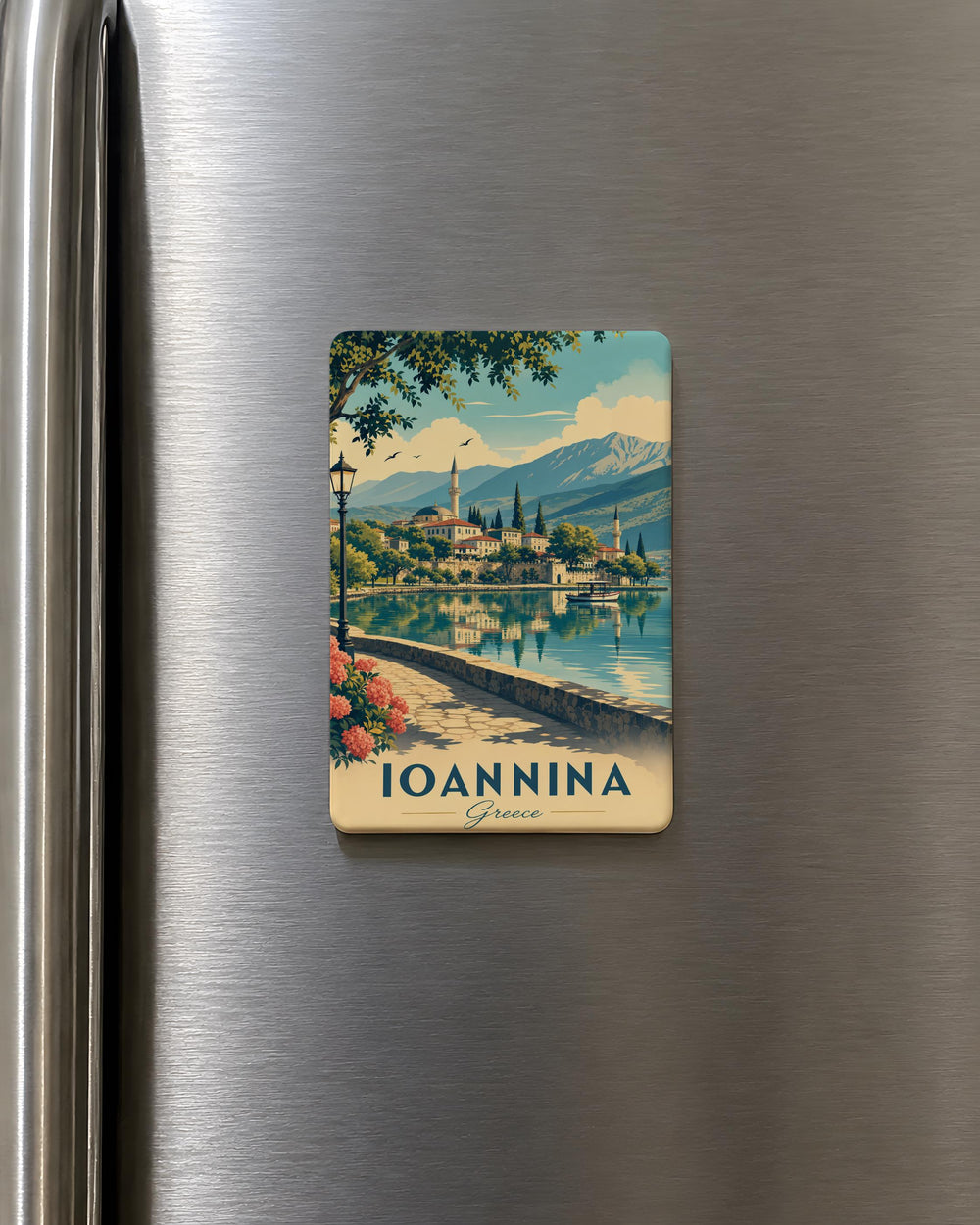 Ioannina Greece Fridge Magnet, Ioannina Travel Souvenir Magnet, Greece City Landmark Refrigerator Magnet, Greek Gift