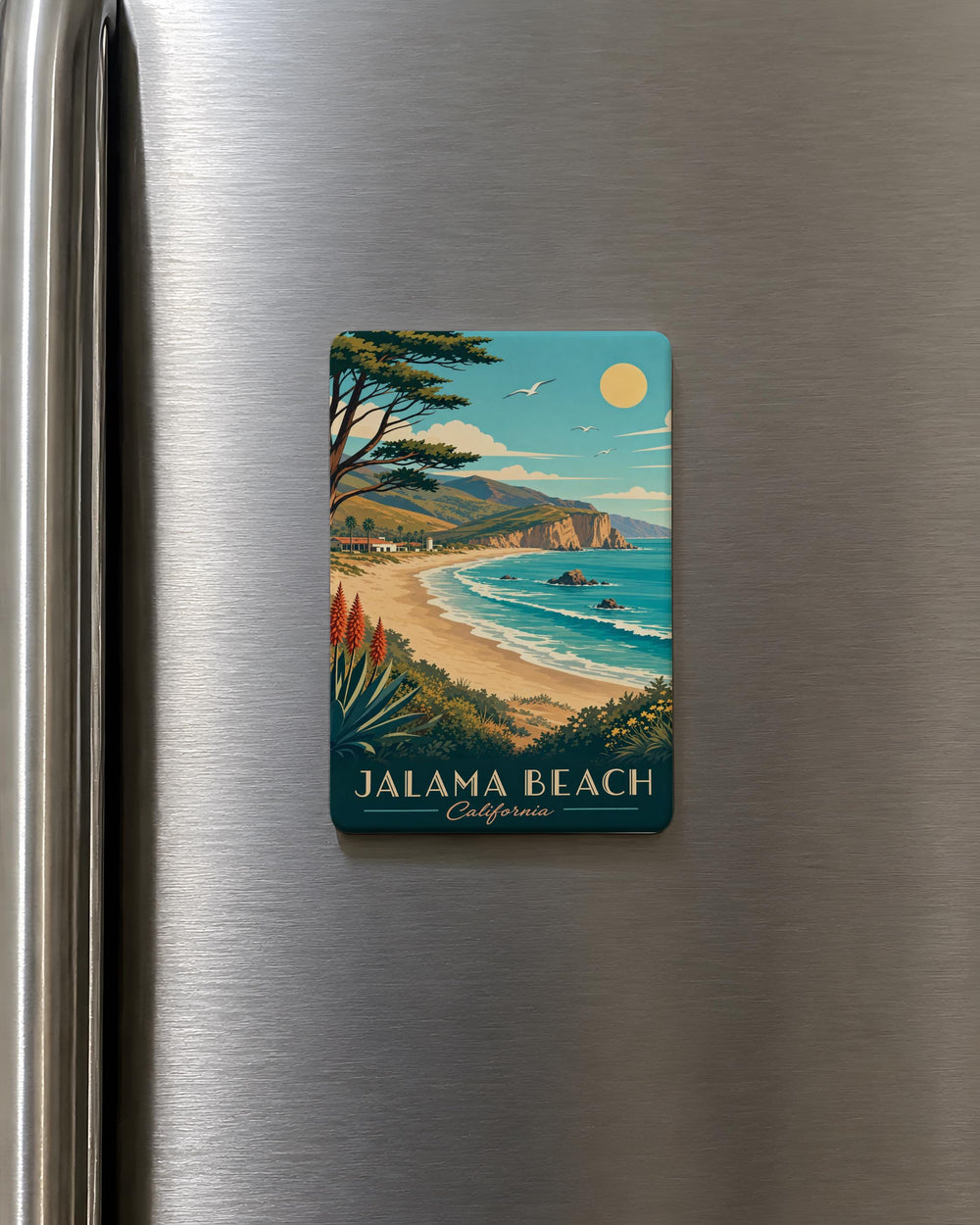 Jalama Beach Fridge Magnet, California Coastal Souvenir Magnet, Beach Lover Gift, Santa Barbara County Travel Keepsake