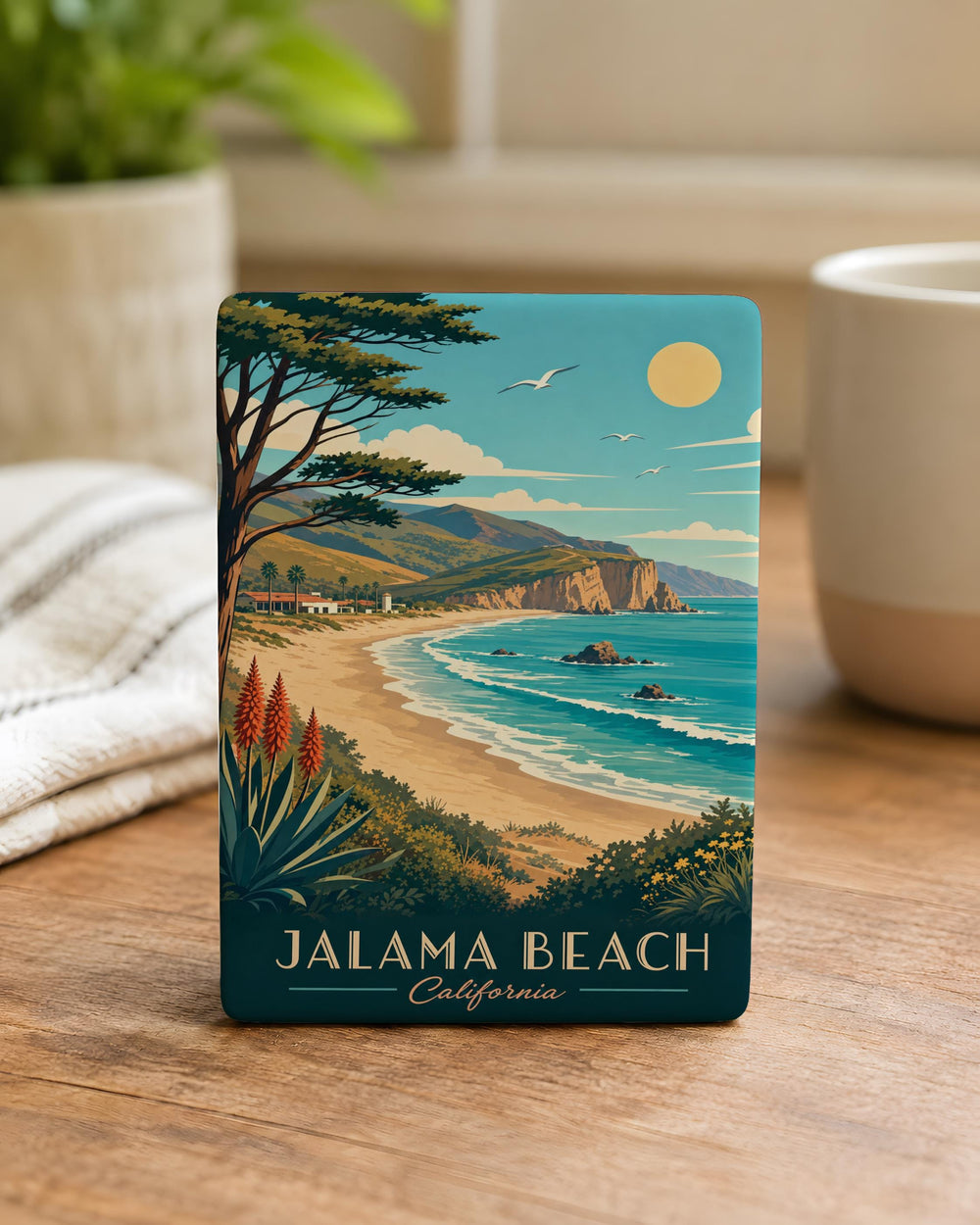 Jalama Beach Fridge Magnet, California Coastal Souvenir Magnet, Beach Lover Gift, Santa Barbara County Travel Keepsake