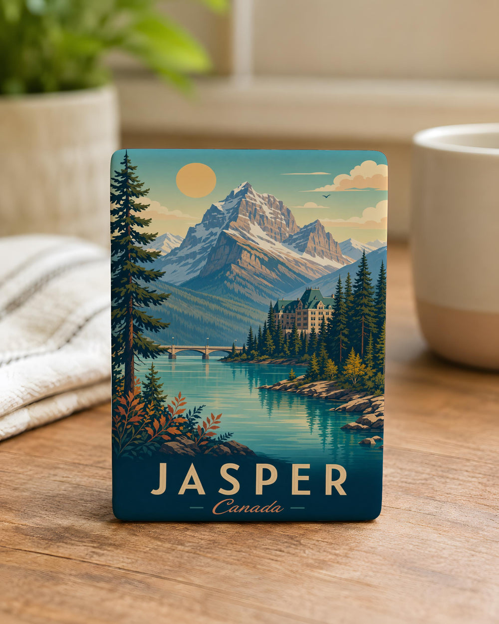 Jasper Canada Fridge Magnet, Jasper National Park Souvenir Magnet, Alberta Canada Travel Keepsake, Rocky Mountains Gift