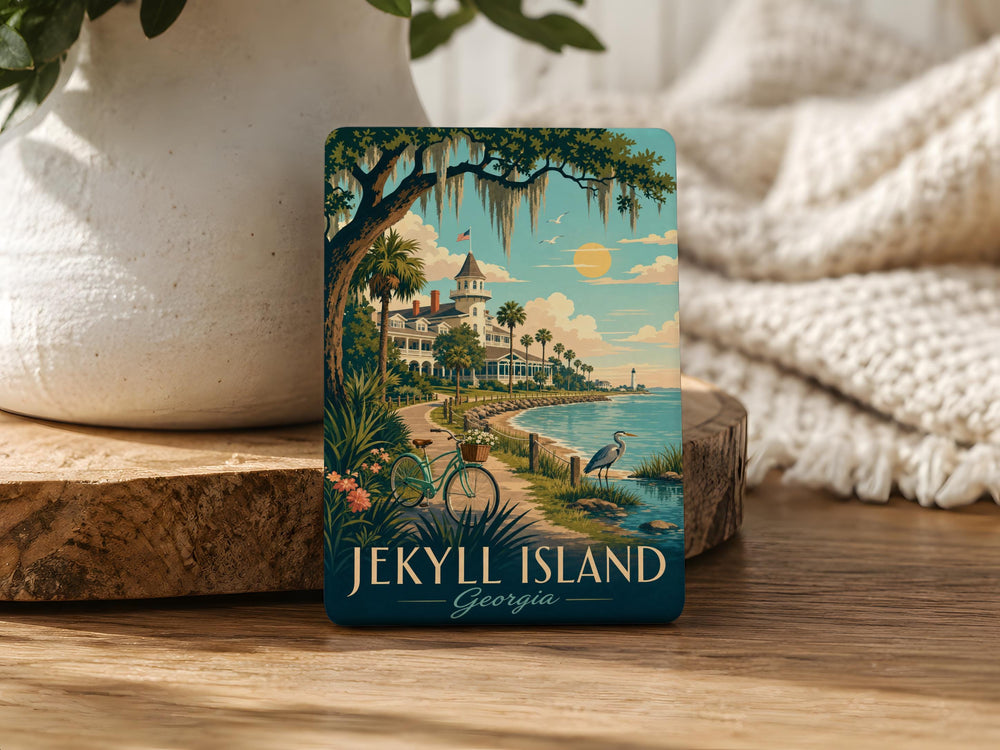 Jekyll Island Georgia Fridge Magnet, Jekyll Island Souvenir, Coastal Georgia Travel Keepsake, Jekyll Island Gift