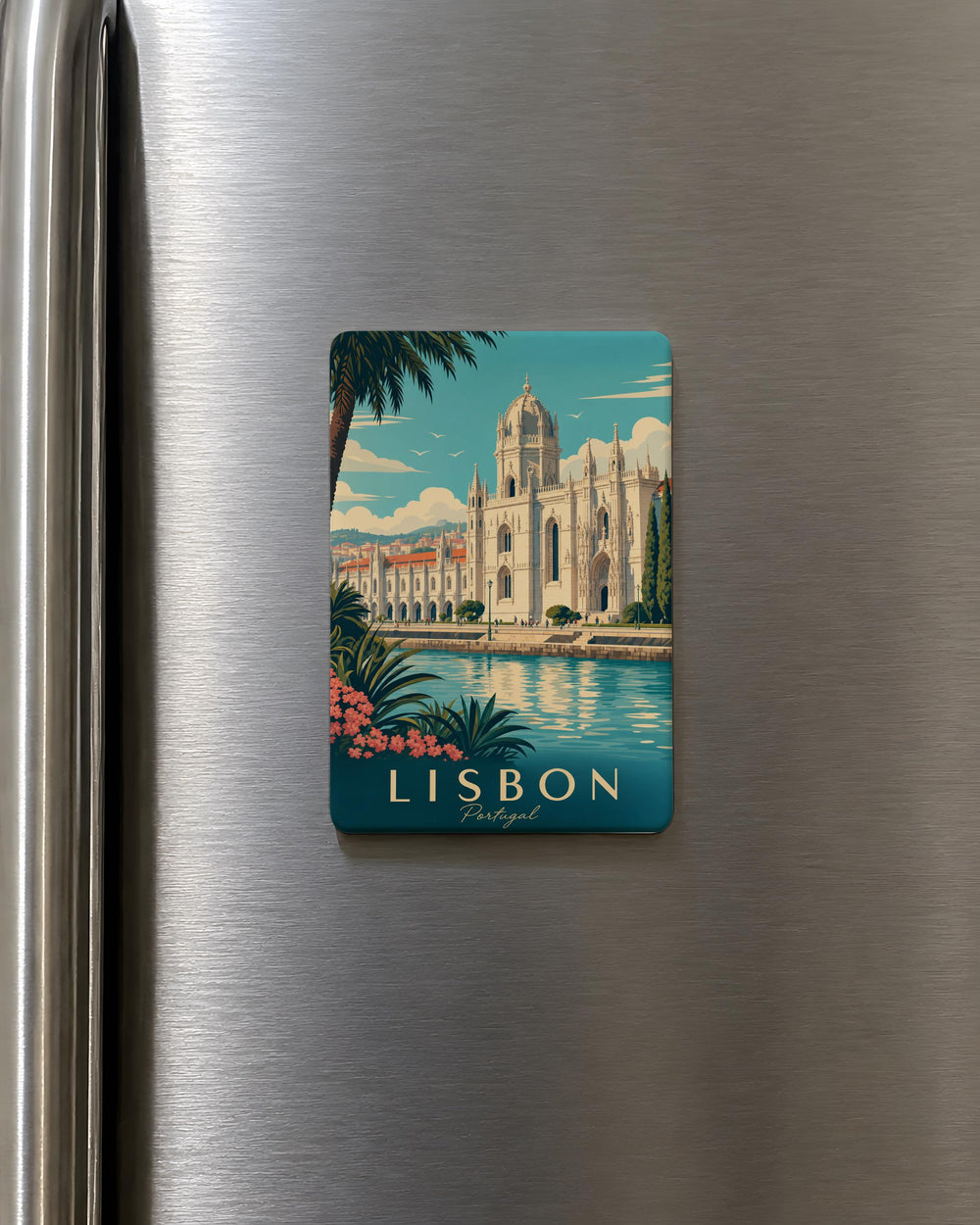 Jeronimos Monastery Fridge Magnet, Lisbon Portugal Landmark Souvenir, Historic Monastery Travel Keepsake Magnet