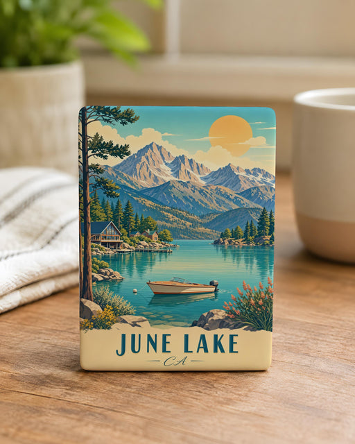 June Lake CA Fridge Magnet, June Lake California Souvenir Magnet, Sierra Nevada Mountain Lake Travel Gift, Lakeside Keepsake