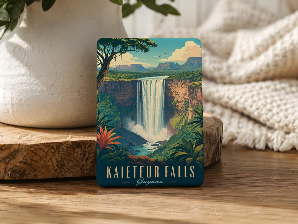 Kaieteur Falls Fridge Magnet, Guyana Waterfall Souvenir Magnet, Nature Landmark Travel Gift