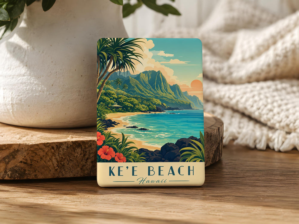Key Beach Fridge Magnet, Florida Keys Souvenir Magnet, Tropical Beach Vacation Keepsake, Coastal Island Travel Gift