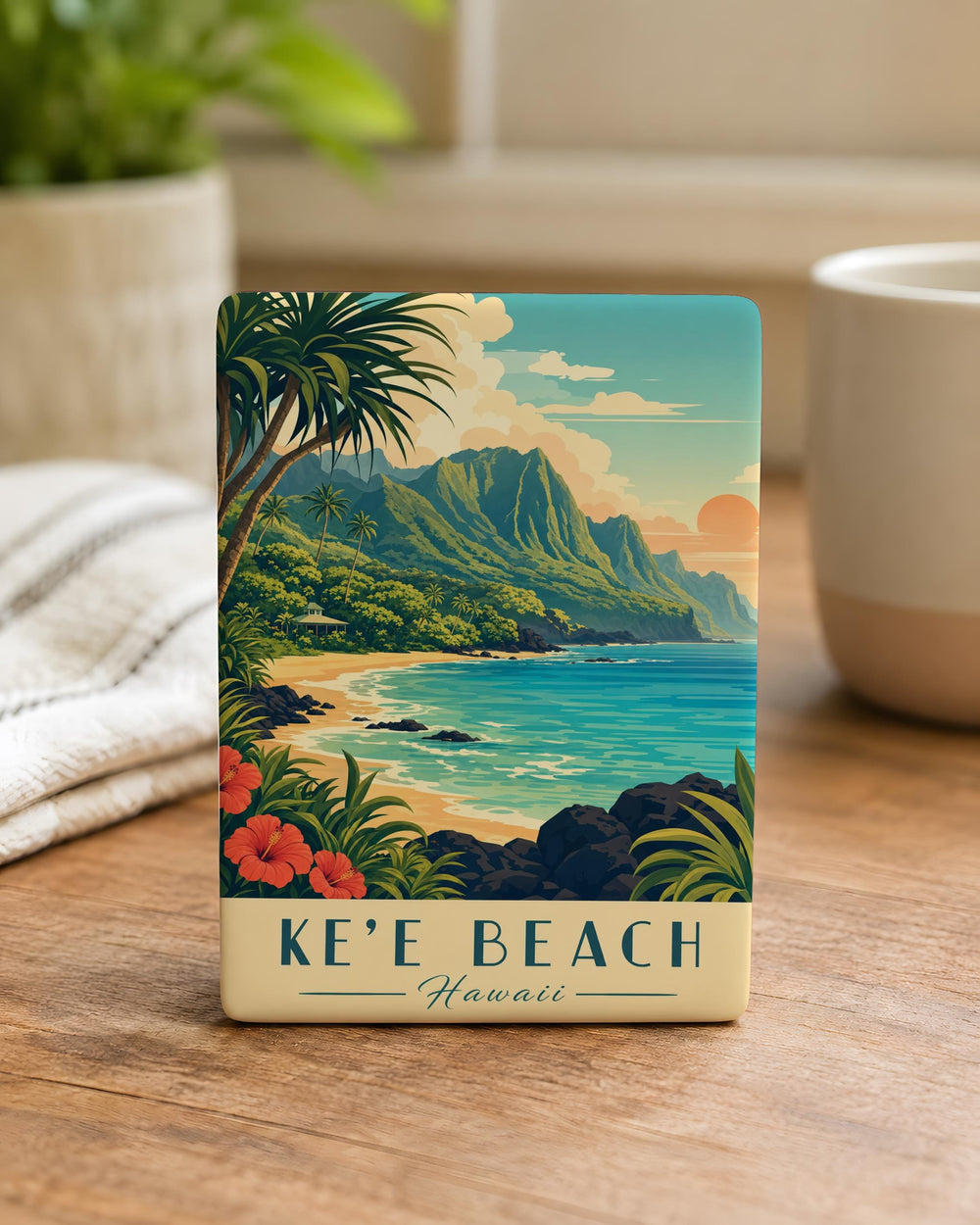 Key Beach Fridge Magnet, Florida Keys Souvenir Magnet, Tropical Beach Vacation Keepsake, Coastal Island Travel Gift