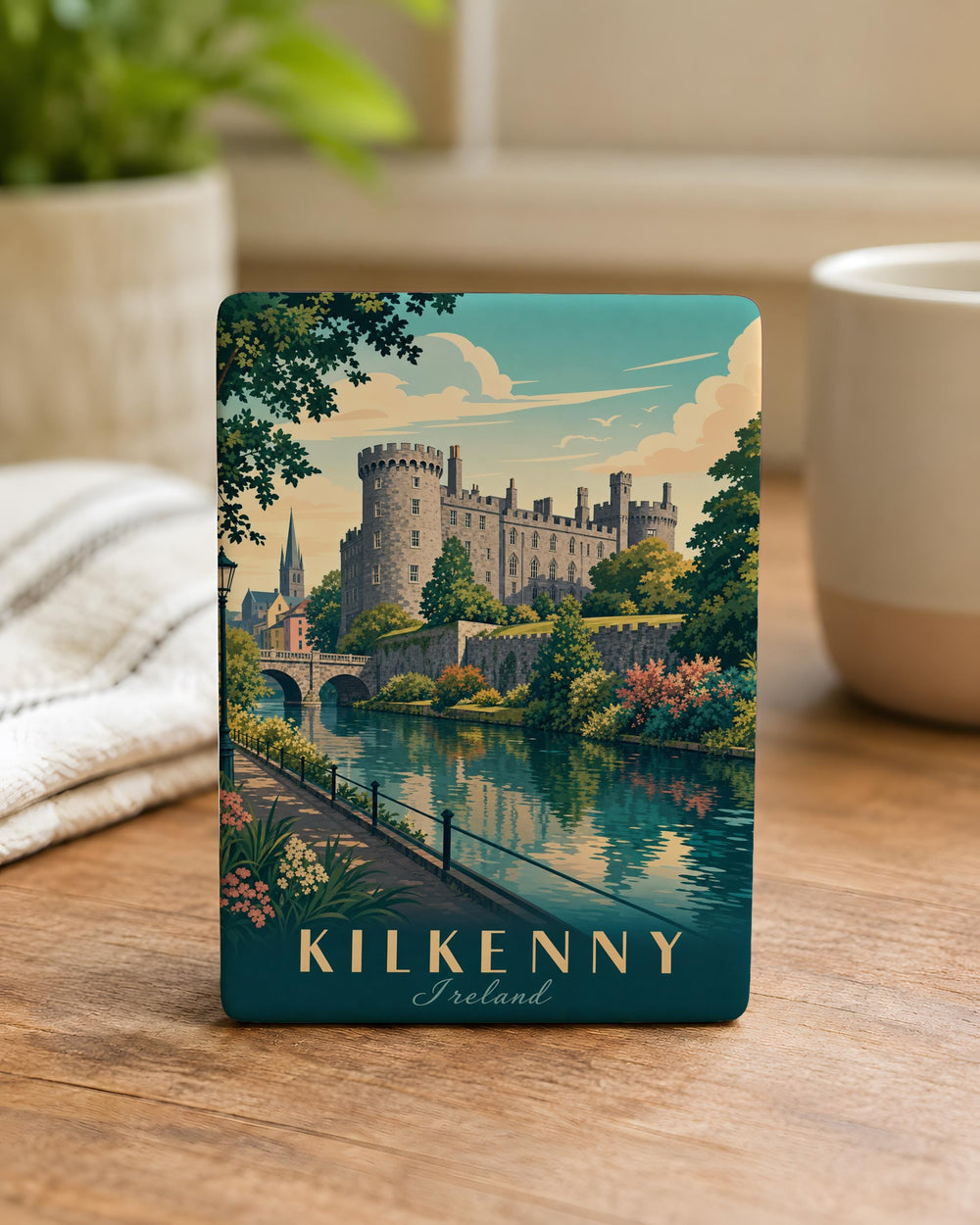 Kilkenny Castle Fridge Magnet, Ireland Castle Souvenir Magnet, Irish Landmark Travel Keepsake Magnet