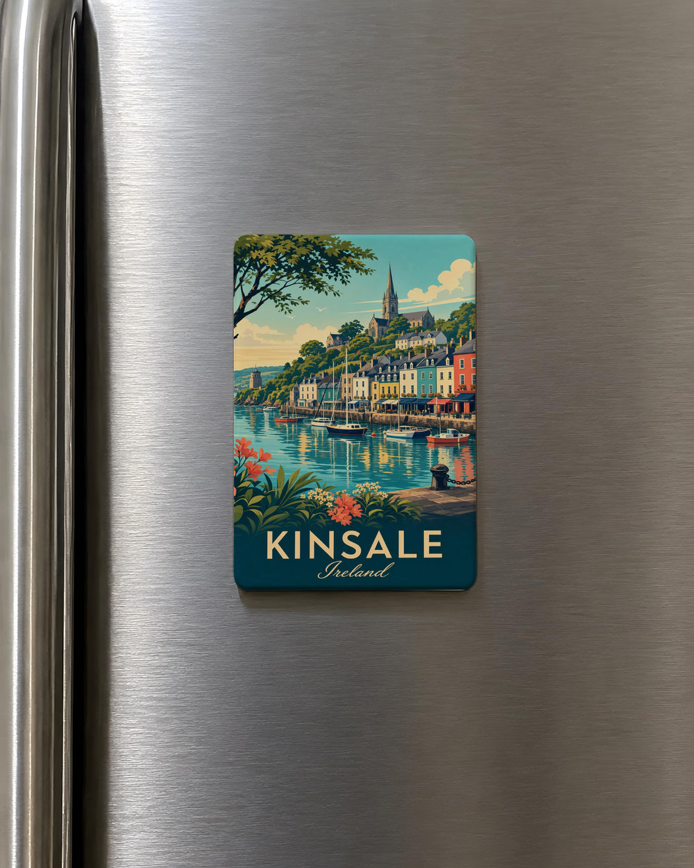 Kinsale Ireland Fridge Magnet, Kinsale Harbor Souvenir, County Cork Travel Gift, Irish Coastal Town Keepsake Magnet