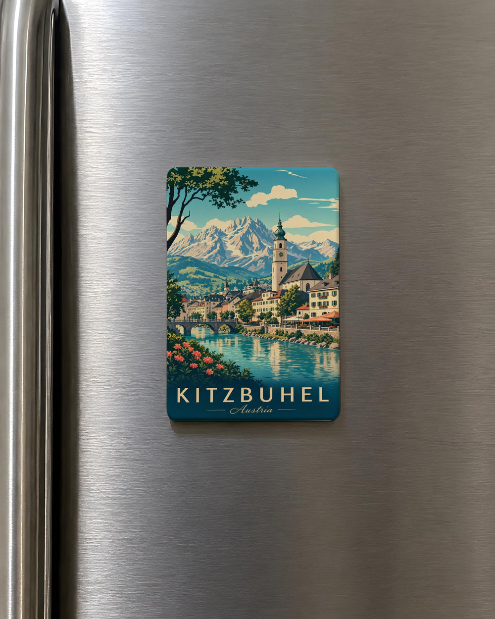 Kitzbuhel Austria Fridge Magnet, Kitzbuhel Tirol Souvenir Magnet, Austrian Alps Travel Gift, Kitzbuhel Landmark Magnet