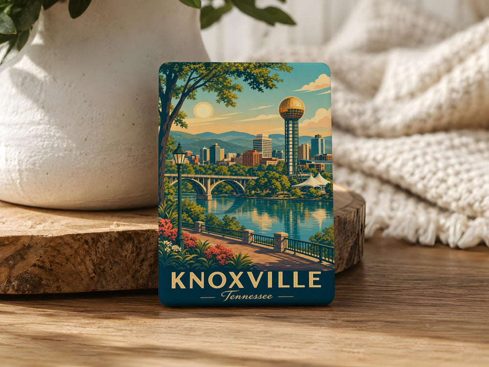 Knoxville Tennessee Fridge Magnet, Knoxville TN Souvenir Magnet, Tennessee Travel Gift, Knoxville Landmark Keepsake Magnet