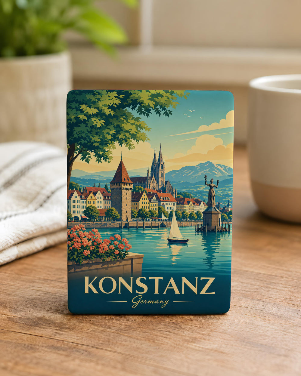 Konstanz Germany Fridge Magnet, Lake Constance Souvenir Magnet, Konstanz Travel Gift, German City Landmark Magnet