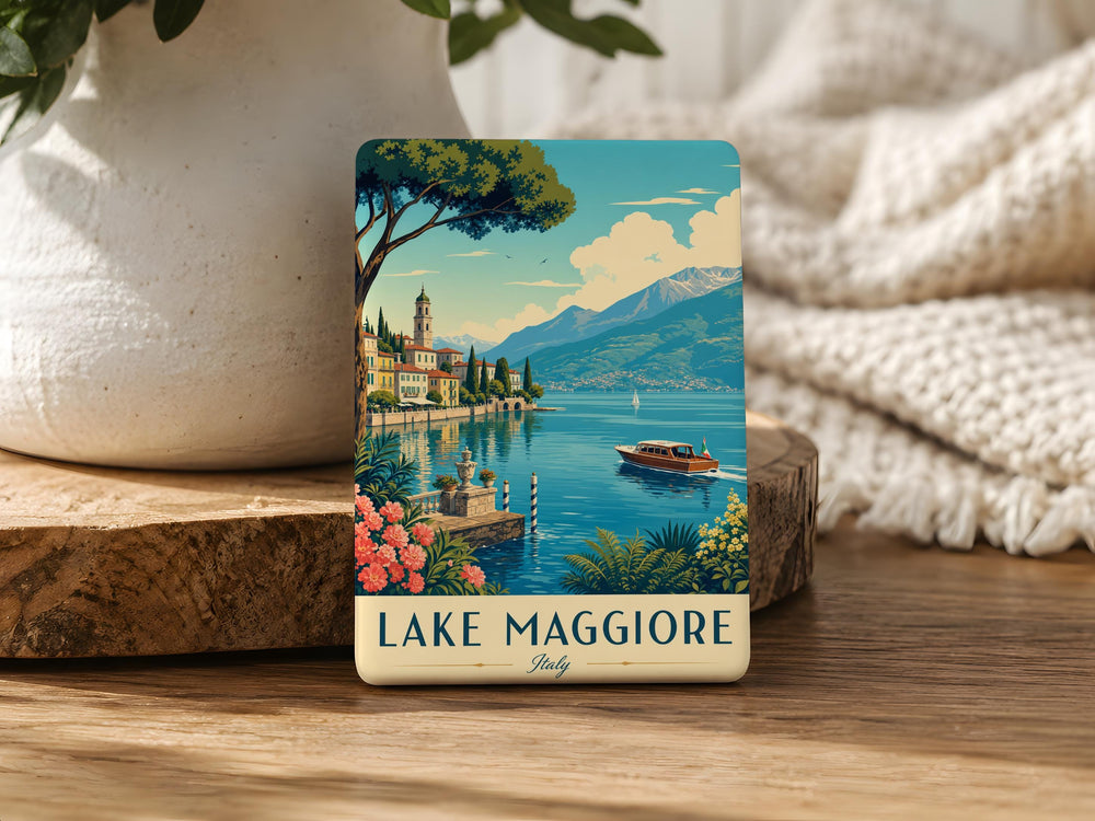 Lake Maggiore Italy Fridge Magnet, Italian Lakes Souvenir Magnet, Lake Maggiore Travel Gift, Italy Vacation Keepsake Magnet