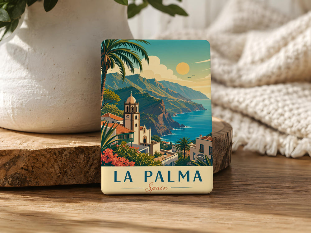 La Palma Spain Fridge Magnet, La Palma Island Souvenir Magnet, Canary Islands Travel Magnet, Spain Vacation Keepsake Magnet