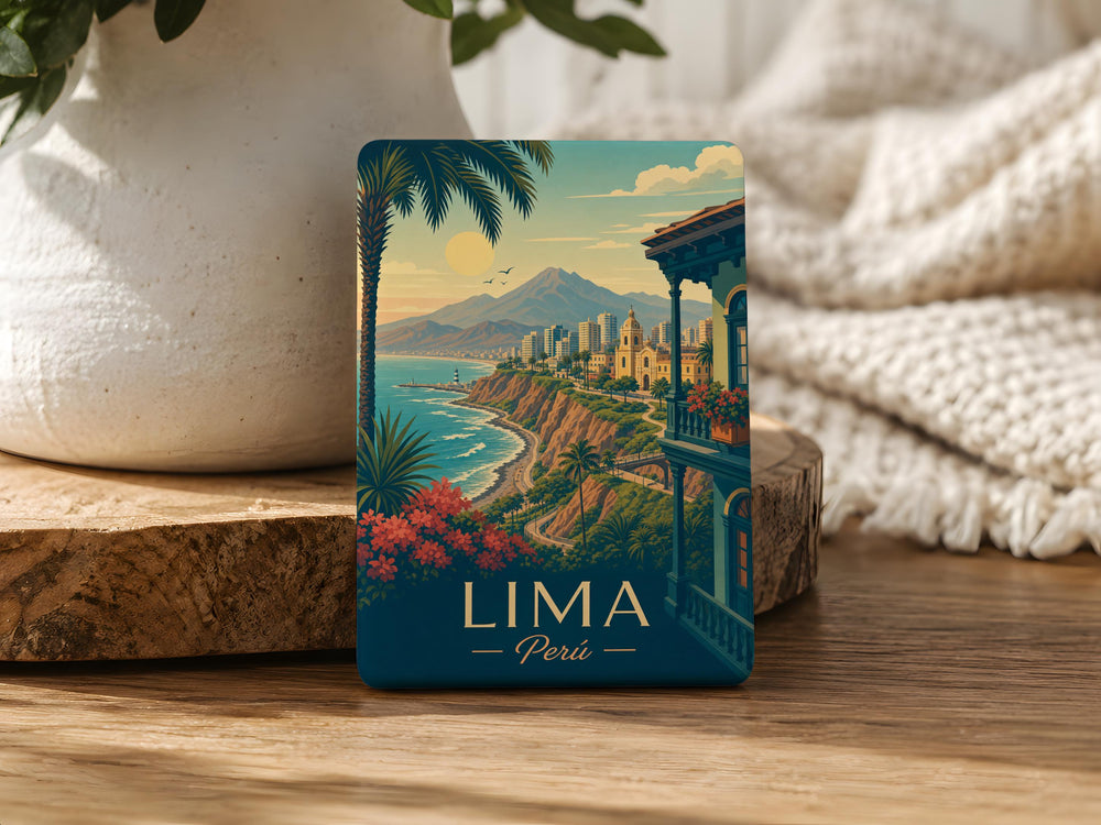Lima Peru Fridge Magnet, Lima Souvenir Magnet, Peru Travel Gift, Lima Landmark Keepsake, South America Vacation Magnet