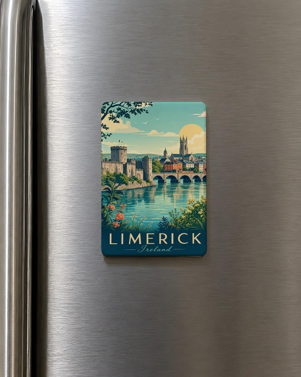 Limerick Ireland Fridge Magnet, Limerick City Souvenir Magnet, Ireland Travel Keepsake Magnet, Irish Landmark Magnet