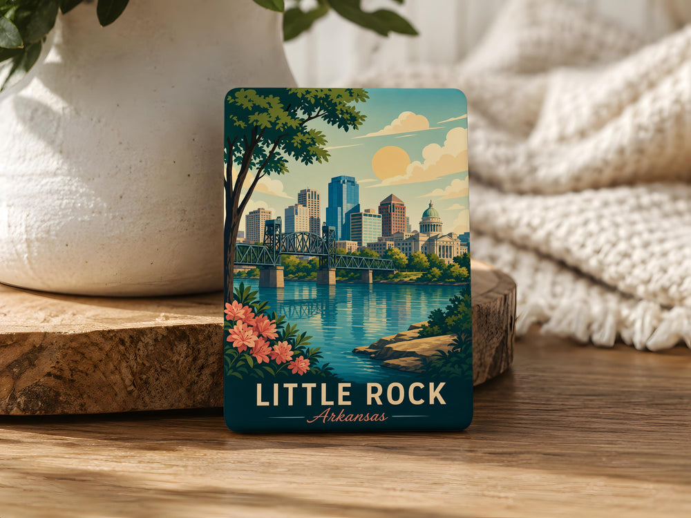 Little Rock Arkansas Fridge Magnet, Little Rock Souvenir Magnet, Arkansas Travel Gift, Little Rock Landmark Keepsake Magnet