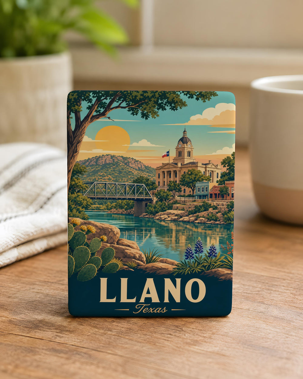 Llano TX Fridge Magnet, Llano Texas Souvenir Magnet, Hill Country Travel Keepsake, Texas Gift, Llano City Landmark Magnet