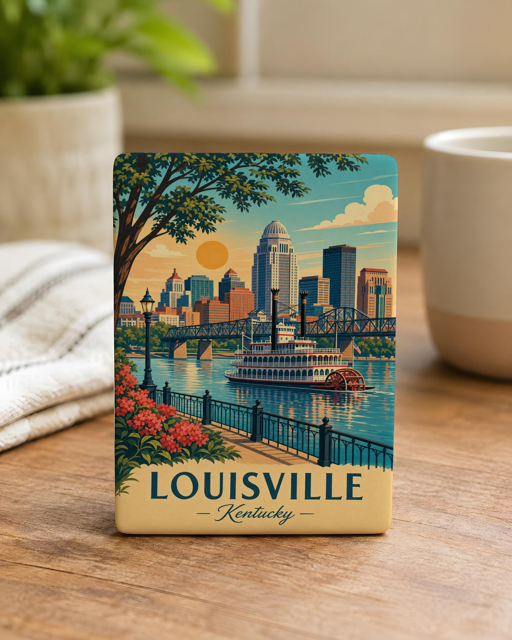 Louisville Kentucky Fridge Magnet, Louisville Souvenir Magnet, Kentucky Travel Gift, Louisville City Landmark Magnet