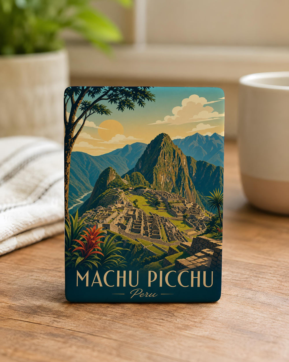 Machu Picchu Peru Fridge Magnet, Inca Ruins Souvenir Magnet, Peru Travel Gift, Cusco Landmark Refrigerator Magnet