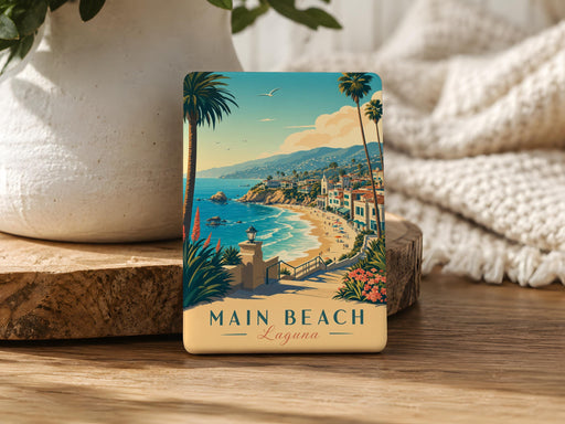 Main Beach Laguna Fridge Magnet, Laguna Beach California Souvenir Magnet, Coastal Beach Landmark Gift