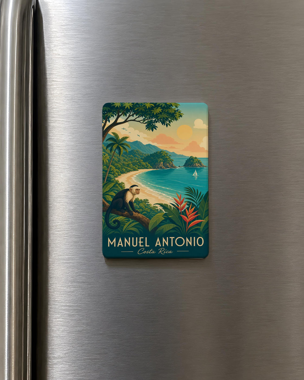 Manuel Antonio Costa Rica Fridge Magnet, Manuel Antonio National Park Souvenir, Costa Rica Travel Gift, Beach Wildlife Magnet