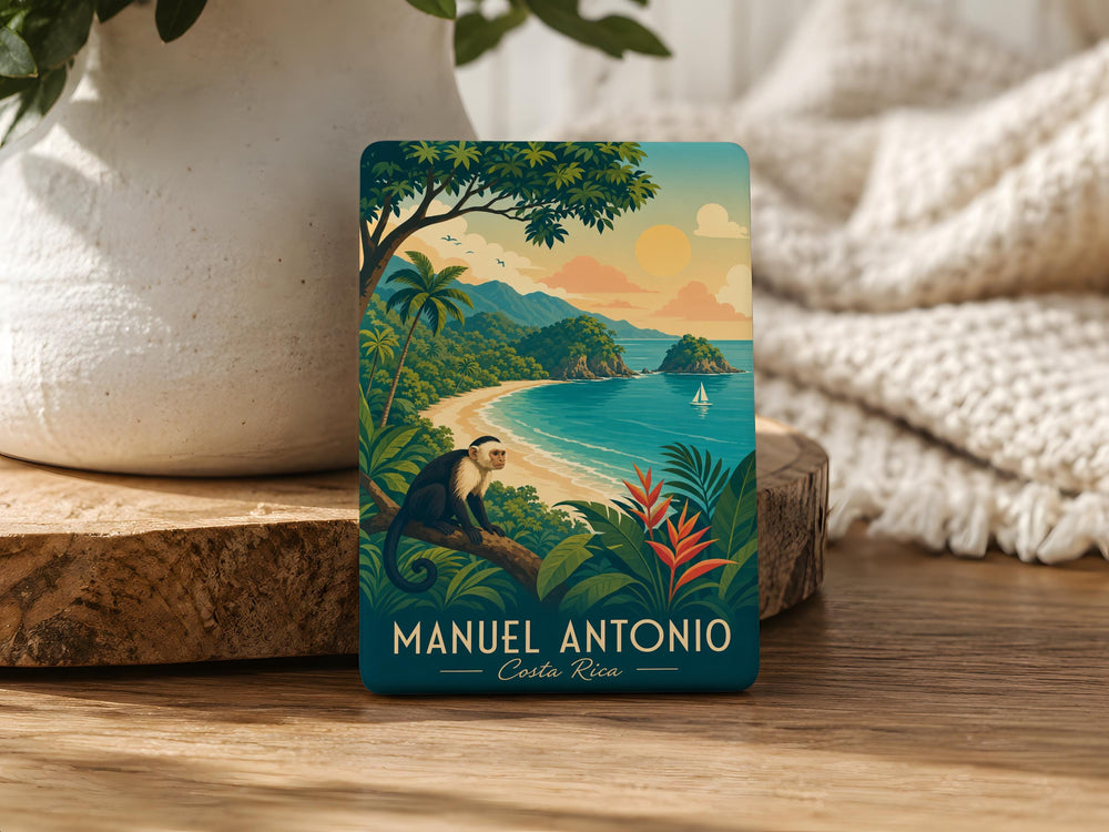 Manuel Antonio Costa Rica Fridge Magnet, Manuel Antonio National Park Souvenir, Costa Rica Travel Gift, Beach Wildlife Magnet