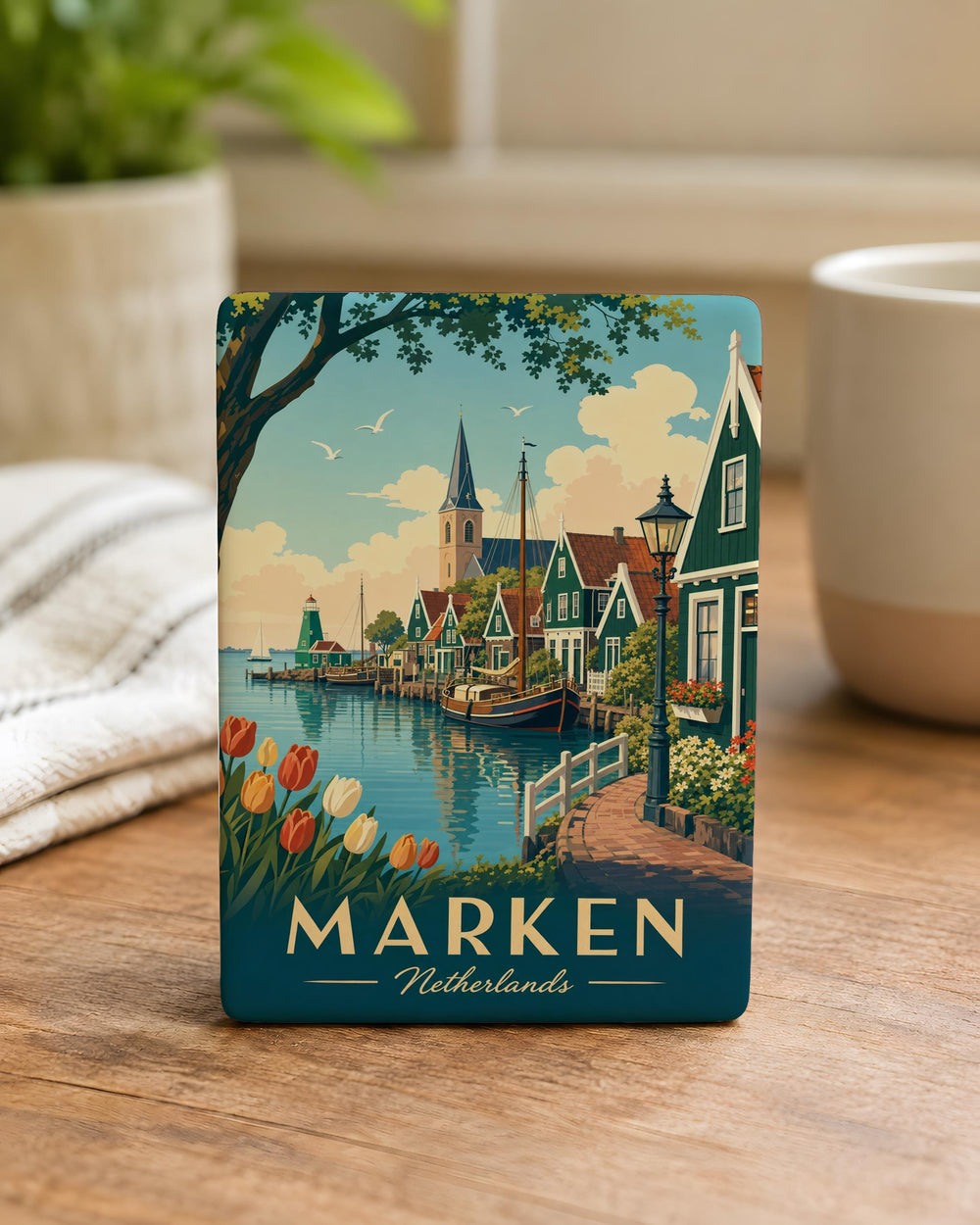 Marken Netherlands Fridge Magnet, Dutch Village Landmark Souvenir Magnet, Holland Travel Gift, Netherlands Keepsake Magnet