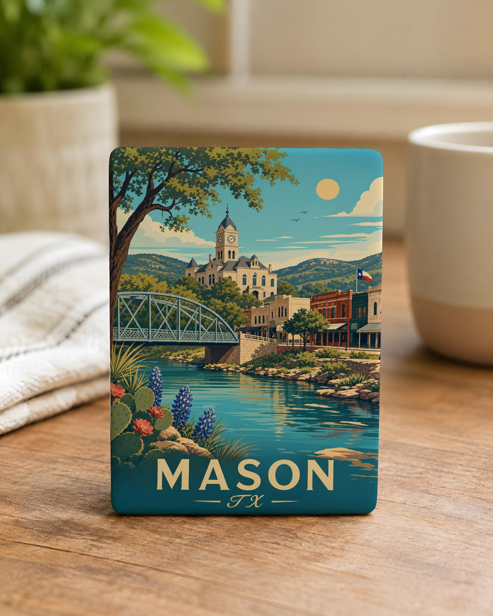 Mason Texas Fridge Magnet, Mason TX Souvenir Magnet, Texas Hill Country Travel Keepsake, Small Town Texas Gift