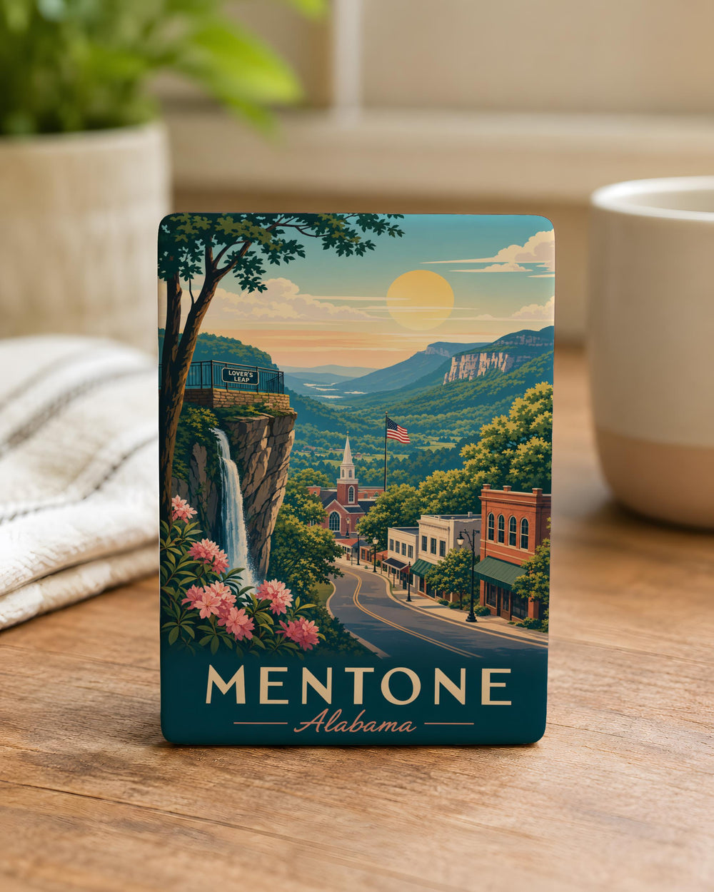 Mentone Alabama Fridge Magnet, Mentone AL Souvenir Magnet, Alabama Mountain Town Travel Keepsake Magnet