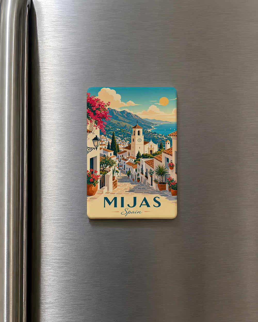 Mijas Spain Fridge Magnet, Mijas Andalusia Souvenir Magnet, Spanish Village Travel Keepsake, Costa del Sol Gift Magnet