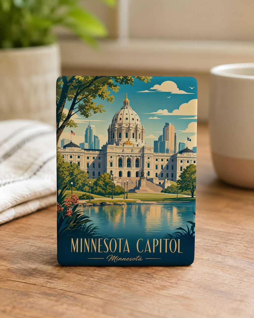 Minnesota State Capitol Fridge Magnet, St. Paul Minnesota Landmark Souvenir Magnet, Minnesota Capitol Building Magnet