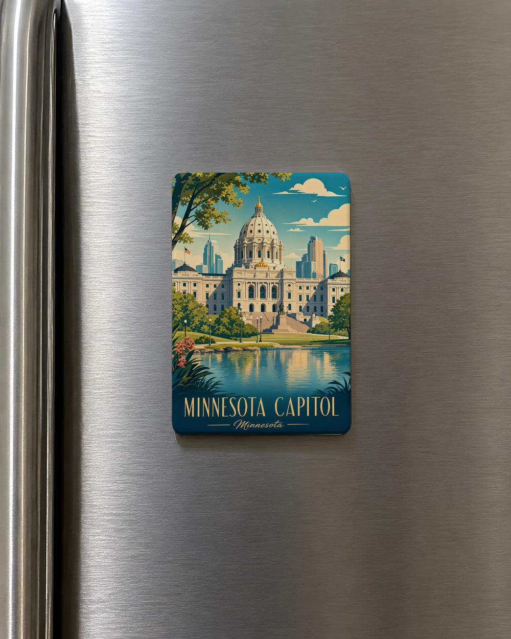 Minnesota State Capitol Fridge Magnet, St. Paul Minnesota Landmark Souvenir Magnet, Minnesota Capitol Building Magnet
