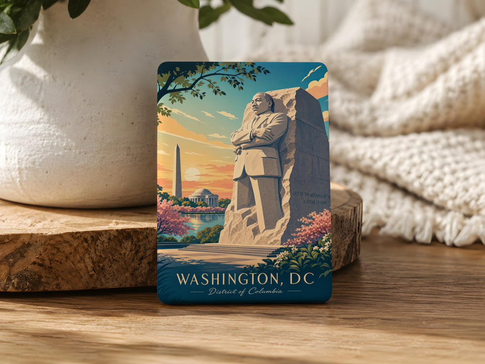 MLK Memorial Fridge Magnet, Martin Luther King Jr. Memorial Souvenir Magnet, Washington DC Landmark Gift, Civil Rights Tribute Magnet