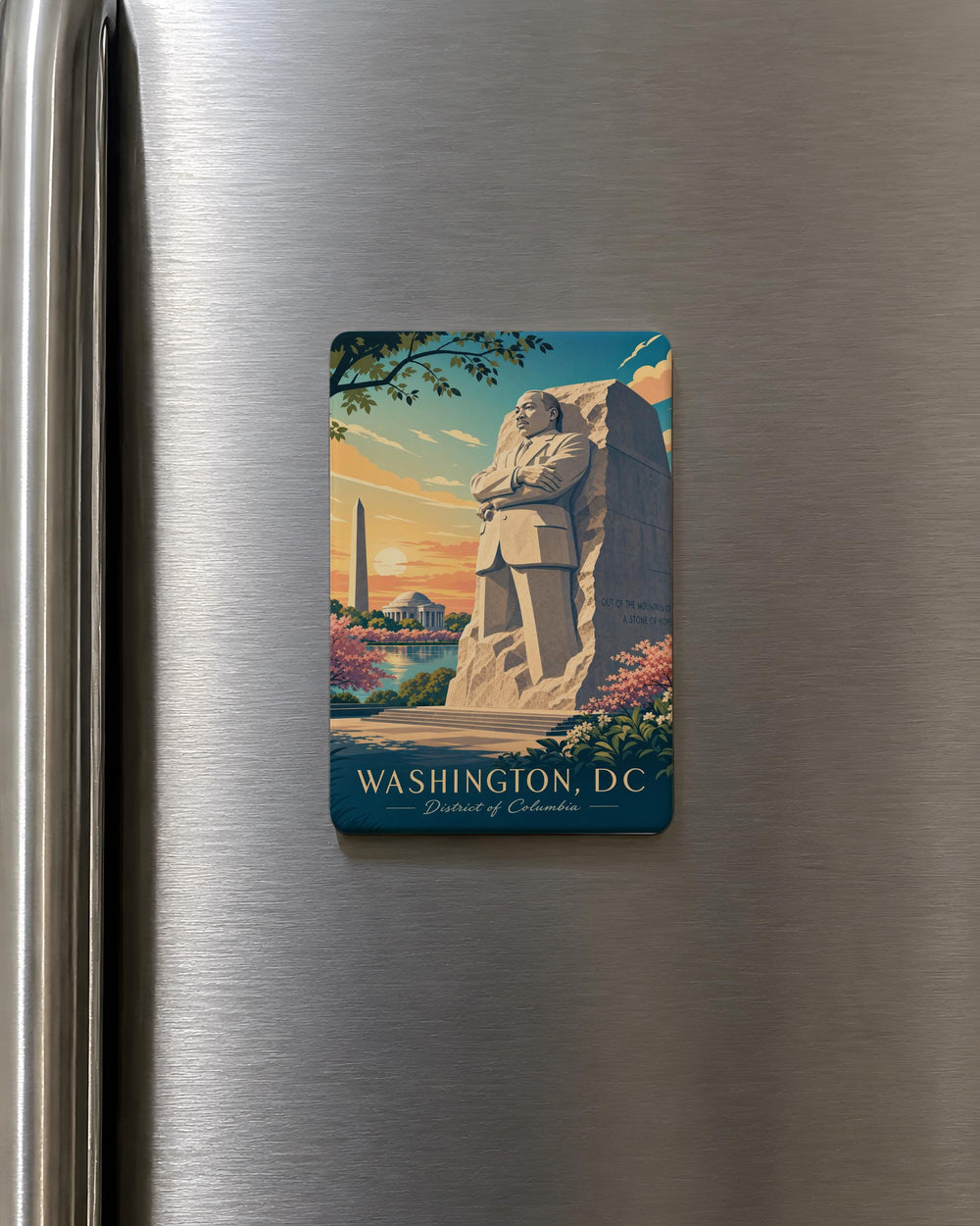 MLK Memorial Fridge Magnet, Martin Luther King Jr. Memorial Souvenir Magnet, Washington DC Landmark Gift, Civil Rights Tribute Magnet