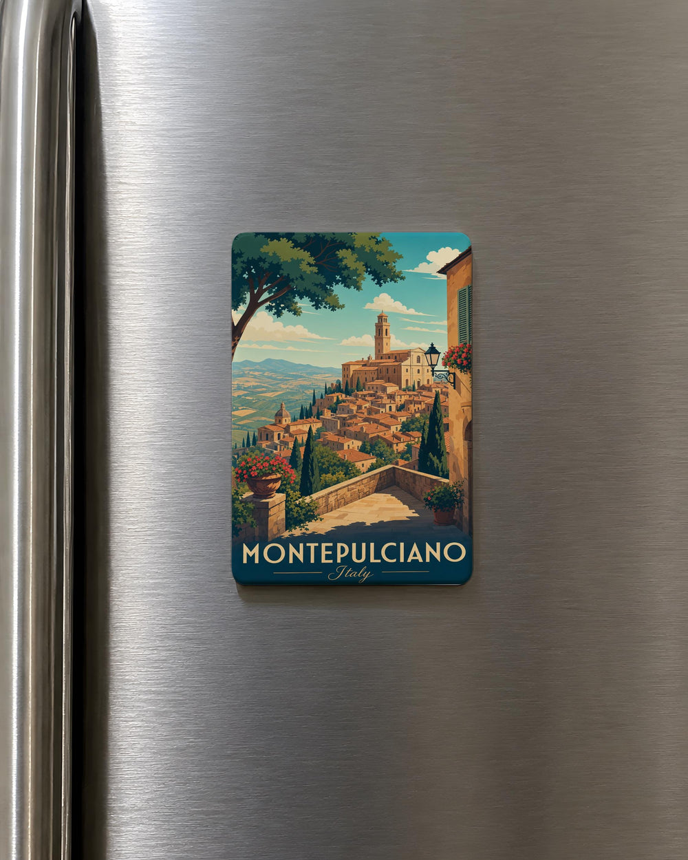 Montepulciano Italy Fridge Magnet, Tuscany Travel Souvenir, Italian Hill Town Landmark Keepsake, Montepulciano Gift