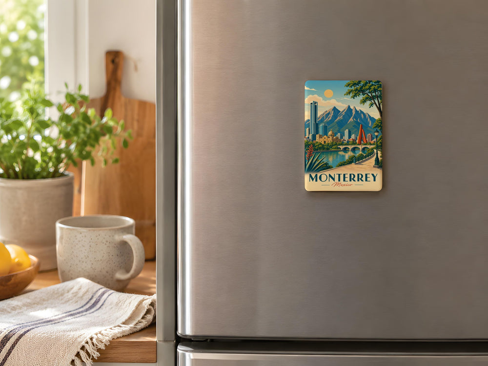 Monterrey Mexico Fridge Magnet, Monterrey City Souvenir Magnet, Nuevo Leon Travel Keepsake, Mexico Landmark Refrigerator Magnet