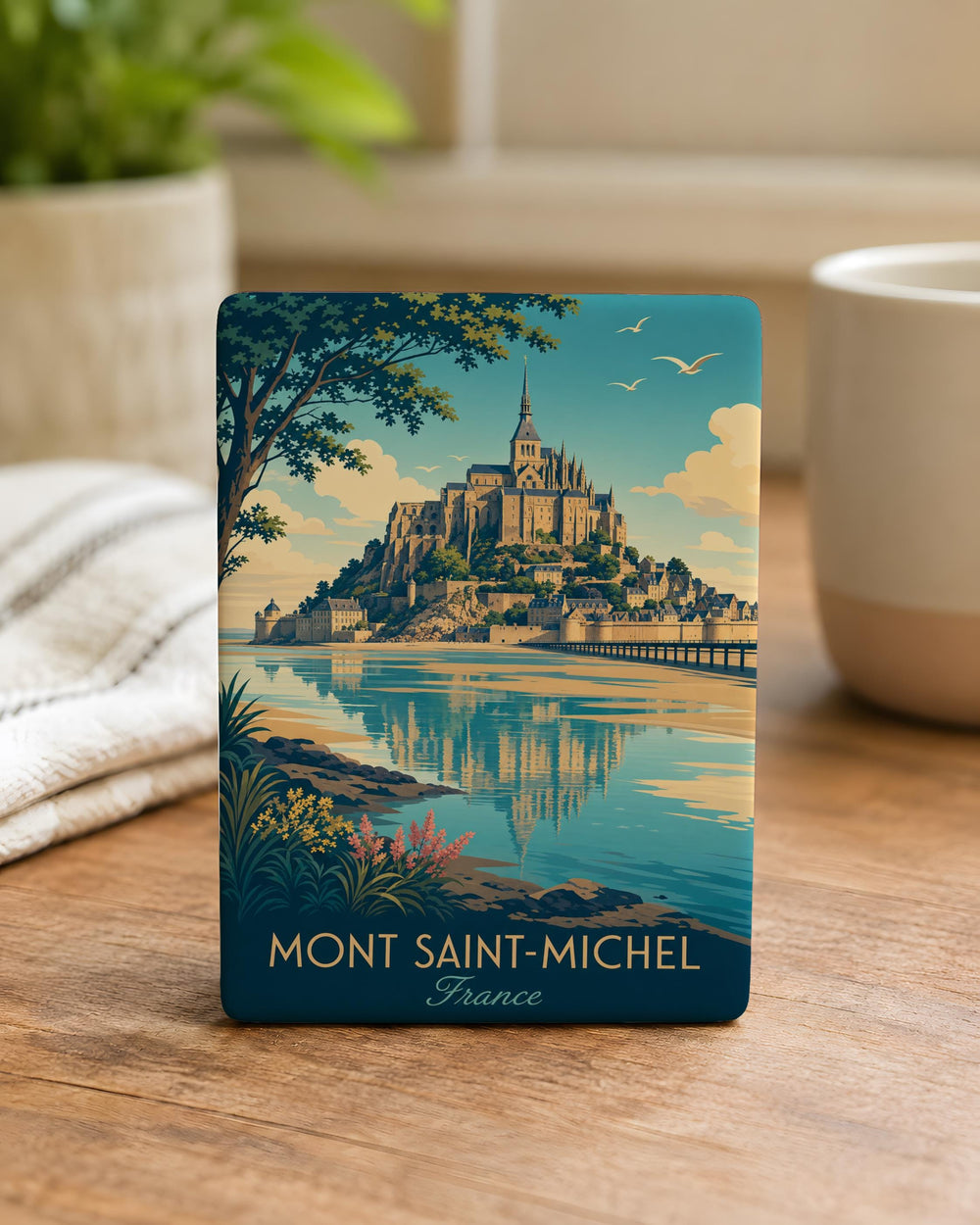 Mont Saint-Michel France Fridge Magnet, Normandy Abbey Island Landmark Souvenir Magnet, French Travel Destination Magnet