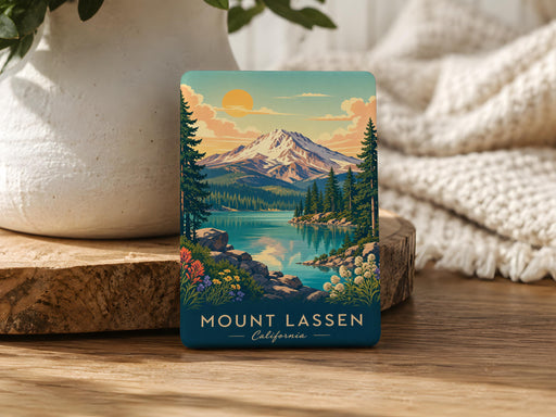 Mount Lassen California Fridge Magnet, Lassen Volcanic National Park Souvenir Magnet, Mount Lassen CA Travel Gift