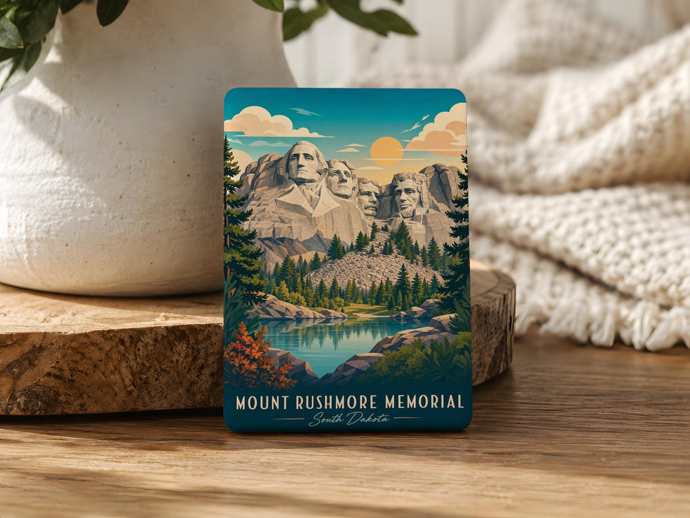 Mount Rushmore Memorial Fridge Magnet, South Dakota Landmark Souvenir Magnet, Presidents Monument Refrigerator Magnet