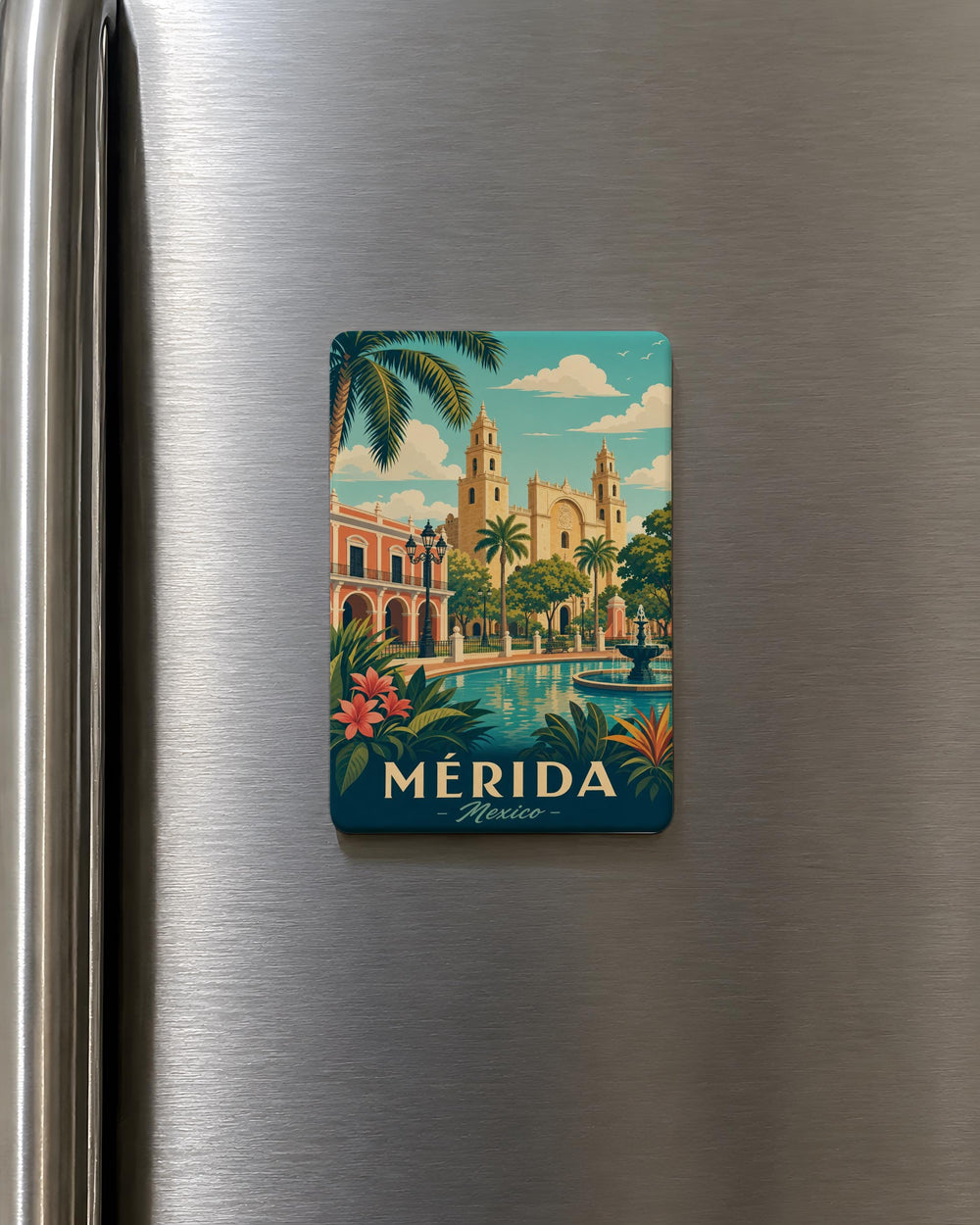 Merida Mexico Fridge Magnet, Mérida Souvenir Magnet, Yucatan Travel Gift, Mexico Vacation Keepsake, Merida Landmark Magnet