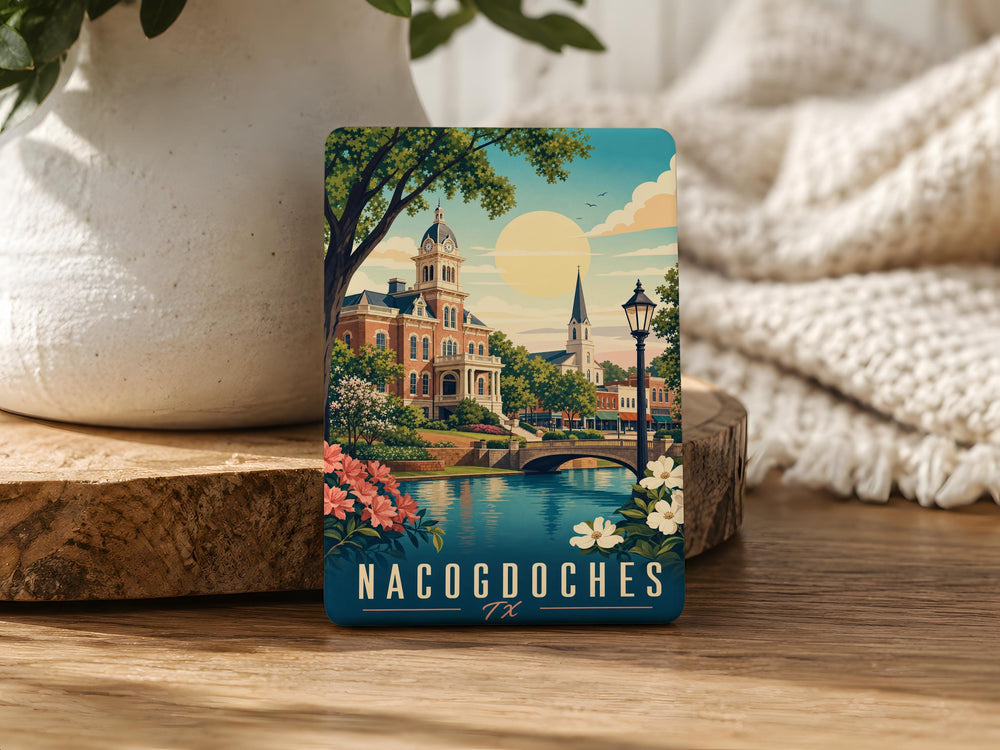 Nacogdoches TX Fridge Magnet, Nacogdoches Texas Souvenir Magnet, Nacogdoches Travel Gift, Texas City Magnet