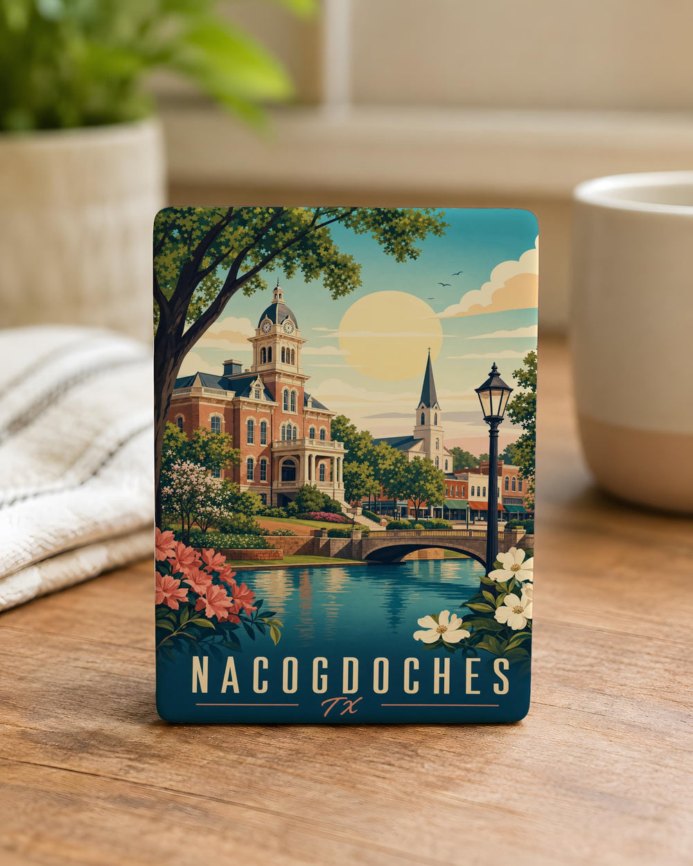 Nacogdoches TX Fridge Magnet, Nacogdoches Texas Souvenir Magnet, Nacogdoches Travel Gift, Texas City Magnet