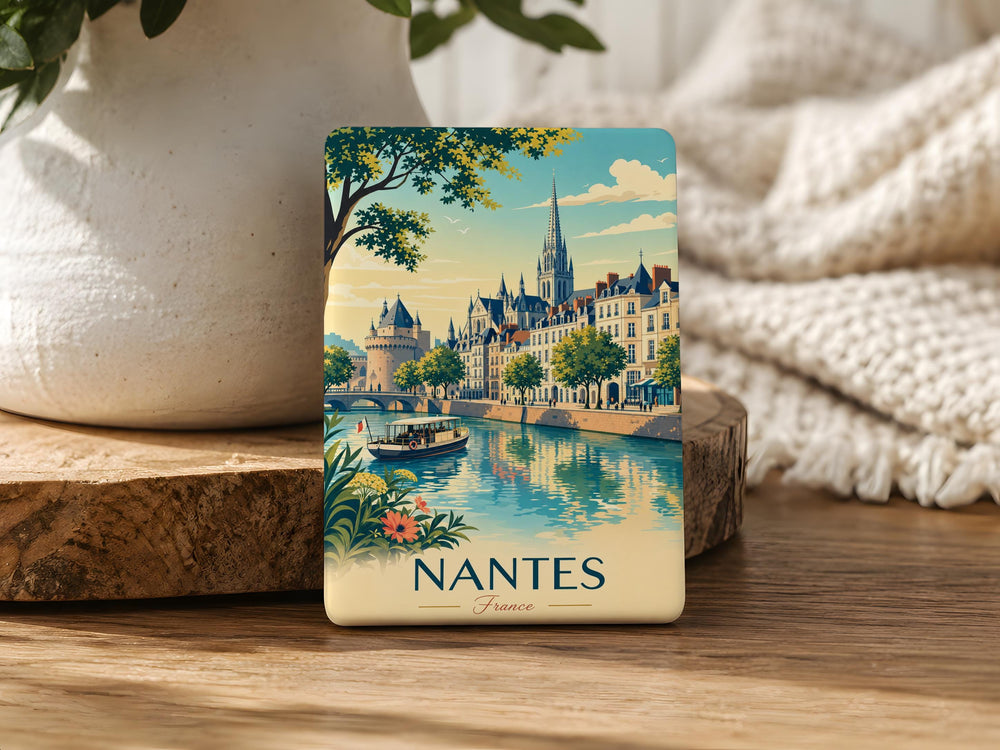 Nantes France Fridge Magnet, Nantes City Souvenir Magnet, France Travel Gift, Nantes Landmark Keepsake Magnet