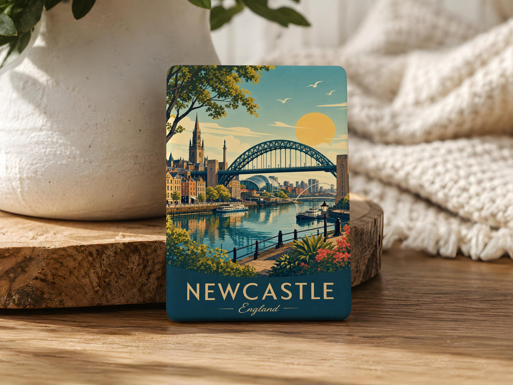 Newcastle England Fridge Magnet, Newcastle upon Tyne Souvenir Magnet, UK Travel Gift, England Landmark Refrigerator Magnet